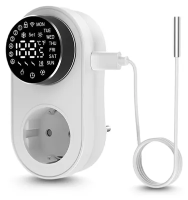 WLAN-Thermostat für Steckdose, 16 A, 2,4 GHz, App-Steuerung