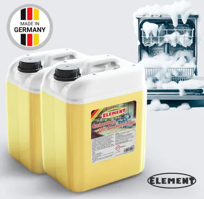 Produktbild von Element Geschirrreiniger für gewerbliche Spülmaschinen | 20 L | flüssig | 4 Kanister a 5 Liter |Maschinenspülmittel Profi | Geschirrspülmittel Gastro