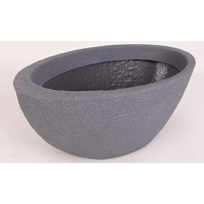Produktbild von Pflanzschale Stone, oval, 60 x 34 x 22 cm, anthrazit, 24 L, 3540A