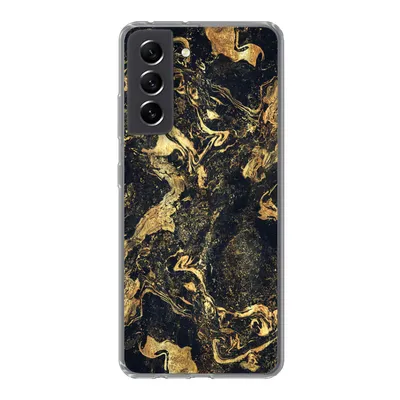 Produktbild von MuchoWow® Handyhülle Schutzhülle Hülle für Samsung Galaxy S21 FE Marmor - Luxus - Gold Silikon Softcase Handy Hülle - Mobiltelefonhülle