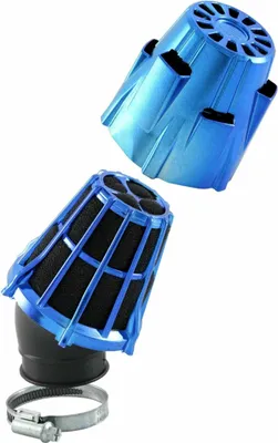 Image de Filtre à air Polini Blue Air Box 37mm 30° bleu-noir