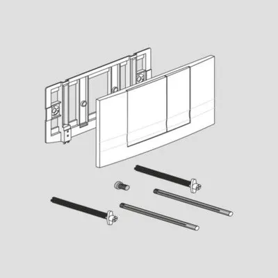 Produktbild von Sanit Friatec WC-Betätigungsplatte F102 seidenglanz, verchromt