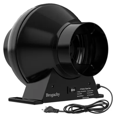 Immagine prodotto di Ventilatore Ventilatore a tubo 100 mm - 28 W - 332 m³/h - Ventilazione per serra da coltivazione, idrocoltura e bagno