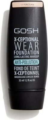 Zdjęcie produktu dla GOSH X-Ceptional Wear, Tubka, Płynny, Uniwersalne, Przeciwstarzeniowy, Nawilżający, Wszystkie odcienie skóry, Porcelain