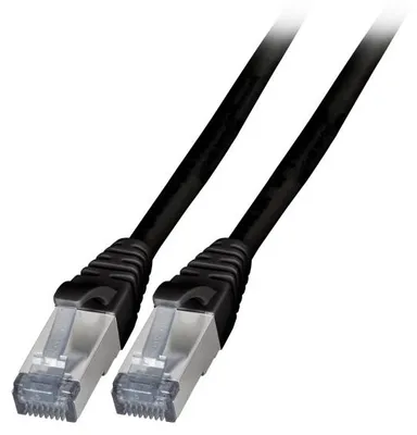 Produktbild von EFB RJ45 Patchkabel S/FTP, Cat.6A, TPE, 3m, schwarz