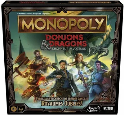 Zdjęcie produktu dla Monopoly D&D the Movie, joc de societate, 2-6 jucatori, wielokolorowy