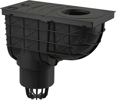 Produktbild von Alcadrain Universal-Regensinkkasten 300×155/110 mm Abgang senkrecht, Schwarz