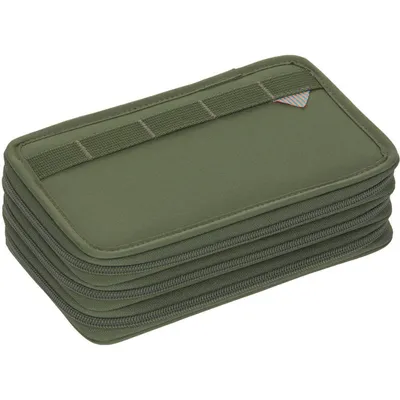 Produktbild von Lässig Etui Triple Unique Olive, Weiches Federmäppchen, Polyester, Olive, Einfarbig, Reißverschluss, 128 mm