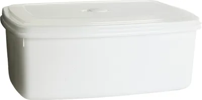 Produktbild von plast team Mikrowellendose Micro 5,1 Liter rechteckig weiß / transparent