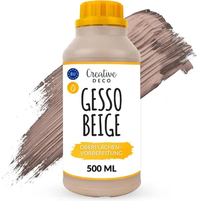 Zdjęcie produktu dla Creative Deco Professional Beige Gesso | 500 ml | Idealny podkład do malowania