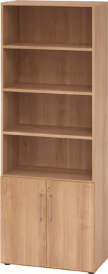 Produktbild von Hammerbacher Regal 6OH Türen 2OH Nussbaum/Nussbaum
