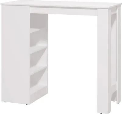Produktbild von Dmora Fester Tisch Sedriano 120x50x105cm Weiß, 2 Plätze, rechteckig