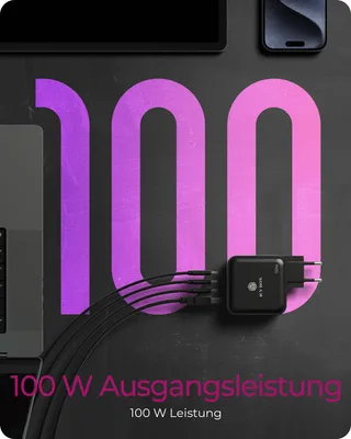 Image de Ladegerät 4-Port IcyBox 100W GaN mit PD 3.0