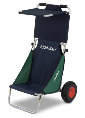 Produktbild von ECKLA-BEACH-ROLLY mit Sonnendach, blau-grün, Luftrad