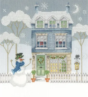 Produktbild von Bothy Threads Kreuzstich Set "Weihnachtshaus", Zählmuster, XKTB1, 25x28cm