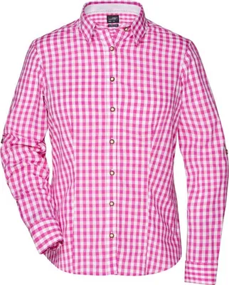 Produktbild von Ladies' Traditional Shirt purple/white, Gr. L