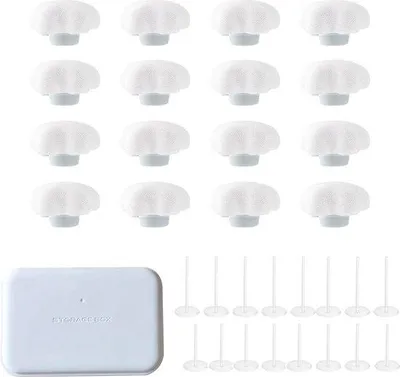 Immagine prodotto di Set di fermagli antiscivolo bianchi per la biancheria da letto con 16 clip