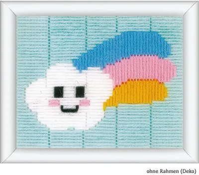 Produktbild von Auslaufmodell Vervaco Spannstichpackung Kleine Wolke mit Regenbogen
