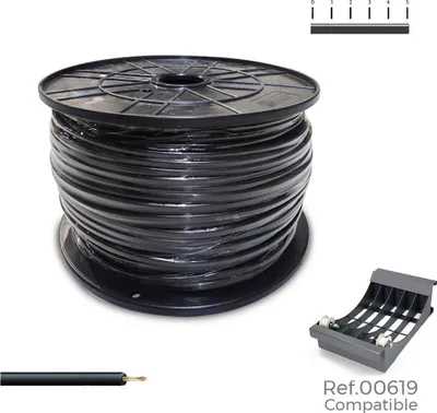 Image de Câble Flexible 2.5mm Noir 800m Câble électrique Souple Grande Longueur - Sediles