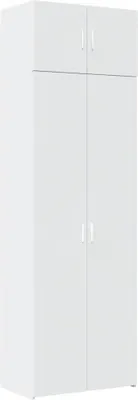 Image de Armoire haute en blanc 70 x 42,5 x 225 cm en bois composite