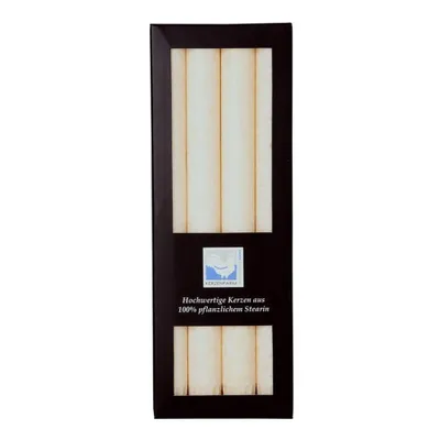 Image de Set de bougies en stéarine - ivoire 4pcs
