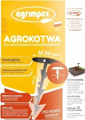 Zdjęcie produktu dla Agrokotwa brązowa do agrowłókniny 24 szt.
