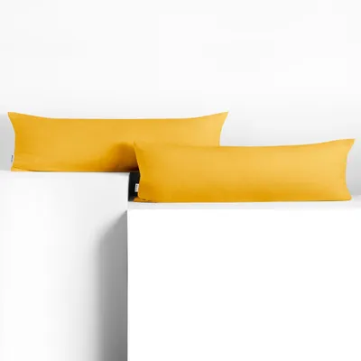 Produktbild von Seitenschläferkissenbezug 2er Set 20x145 cm Kissenbezug Kissenbezüge Baumwolle Seitenschläfer Stillkissen Orange