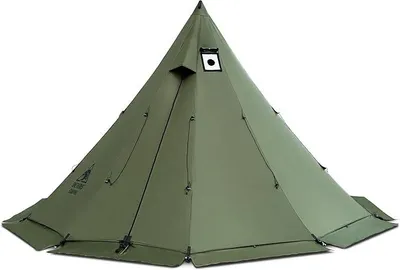 Produktbild von Rock Fortress Zelt Tipi Zelt Firstzelte für 4-6 Personen Pyramidenzelt mit Zeltstange 4 Jahrzeit Campingzelt 3000 mm Wassersäule für Outdoor, Camping, Wandern, Trekking