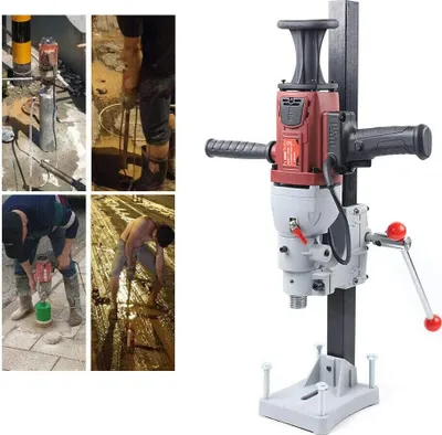 Zdjęcie produktu dla Elektryczna wiertarka rdzeniowa Wiertarka udarowa Wiertarka rdzeniowa do betonu ze stojakiem 180mm 2200W 1200obr/min