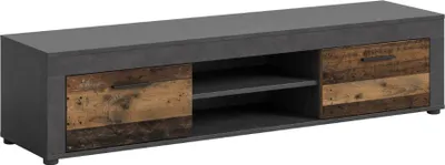 Image de Jam meuble tV 2 portes battantes, 2 étagères chêneReproduction.
