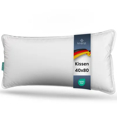 Produktbild von KNERST® Kissen -  Germany - Kopfkissen gegen Nackenschmerzen & Verspannungen - mit weißer Biese - Größe: 40x80cm