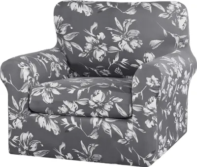 Obrázek produktu pro Super Stretch Sofa Cover with Separate Cushion Cover Couch Armchair Loveseat Sofa Covers（armchair，Grey）