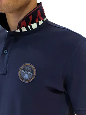Zdjęcie produktu dla NAPAPIJRI - Męska koszulka polo z naszywką z logo - Rozmiar S