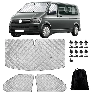 Produktbild von Sonnenschutz Auto Frontscheibe, 3-teilig, UV-Schutz, Thermomatten für T5 und T6, für Camper