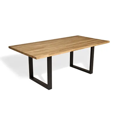 Produktbild von SYSTEM U, Tischbeine, Esstisch, für 160x180x200/220/240 cm große Platten, Schwarz, 8x4 cm, ohne Tischplatten