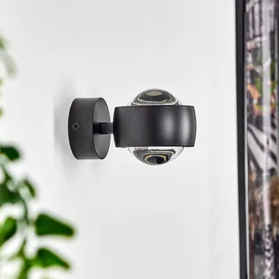 Produktbild von Osacca »Osacca« moderner Wandstrahler aus Metall/Glas in Schwarz/Klar