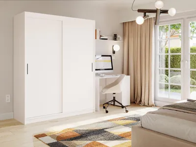 Produktbild von FurMeb24 2-türiger Schiebeschrank IVA 180 x 205 x 60 cm - Weiß