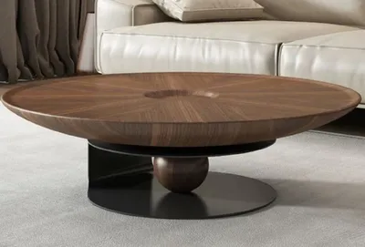Produktbild von Casa Padrino Luxus Couchtisch Ø 80 x H. 28 cm - Runder Wohnzimmertisch - Wohnzimmer Möbel - Hotel Möbel - Luxus Qualität -  Italy