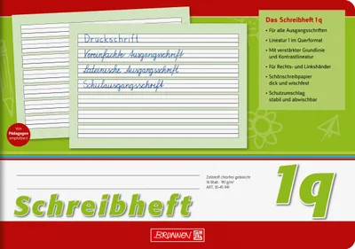 Image de Cahier d'écriture BRUNNEN A5quer Règle 1q 16 feuilles 1045941
