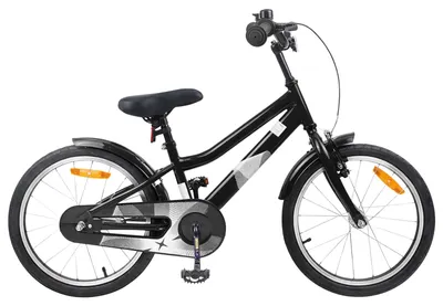 Image de vidaXL Vélo enfant 18 pouces pour enfants de 5 à 7 ans Noir