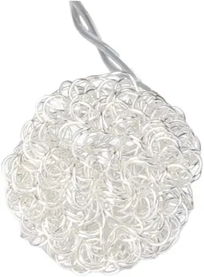 Image de Guirlande lumineuse à 10 LED blanc chaud avec minuterie, 305 m, argentée, fonctionnant sur piles