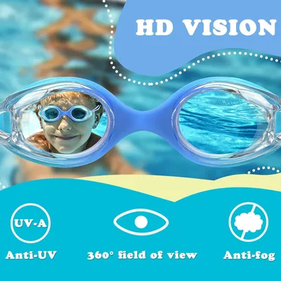 Productafbeelding van Solidchoice - Set van 2 Kinder Zwembrillen met Antifog en UV-bescherming