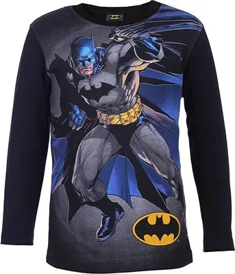 Produktbild von 99257 Disney Batman Jungen Langarmshirt Schwarz Gr. 98, cooles und bequemes Shirt für kleine Superhelden