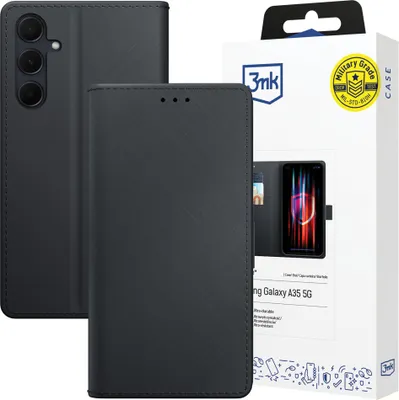 Zdjęcie produktu dla 3MK Wallet Case, Z klapką, Samsung, Galaxy A35 5G, 16,8 cm (6.6"), Czarny
