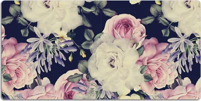 Produktbild von Schreibtischmatte Tischunterlage 100x50 cm Mauspad - Barockblumen