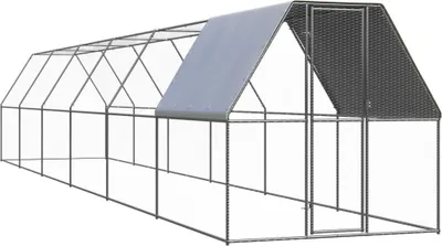 Obrázek produktu pro Venkovní klec pro kuřata 2 x 12 x 2 m pozinkovaná ocel