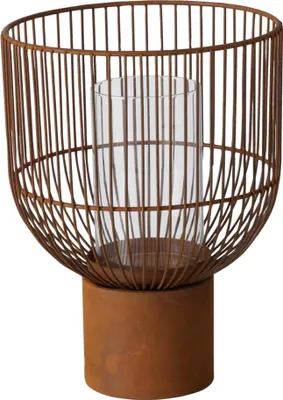 Produktbild von Edelrost Windlicht Cindy mit Glas Edelrost Windlicht Cindy - 30 cm