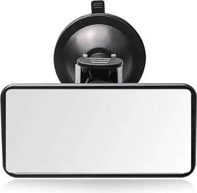 Obrázok produktu pre Detské spätné zrkadlo do auta - otočné o 360°, s prísavkou, štvorcové - pre bezpečnosť detí, cestujúcich a rodičov