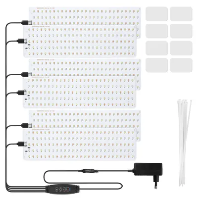 Produktbild von Pflanzenlampe LED Vollspektrum, 6 Stück Pflanzenlicht mit 810 LED, Pflanzenleuchte Wachsen licht mit Timer 3/6/12H Dimmbar für Zimmerpflanzen Grow Light mit Zeitschaltuhr 10 Arten von Helligkeit