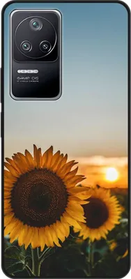 Produktbild von König Design Hülle kompatibel mit Xiaomi Poco F4 Kunststoff Soft Handyhülle - Handy Case Sonnenblumen